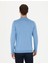Erkek Mavi Melanj Slim Fit Çeyrek Yaka Basic Triko Kazak 50276534-VR113 5