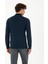 Erkek Lacivert Melanj Slim Fit Yarım Balıkçı Yaka Triko Kazak 50281846-VR120 5