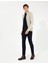 Erkek Lacivert Slim Fit Kanvas Pantolon 50255173-VR033 3