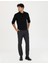 Erkek Siyah Slim Fit Kanvas Pantolon 50278440-VR046 3