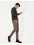 Erkek Kahverengi Slim Fit Kanvas Pantolon 50255173-VR029 1