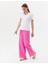 Kadın Pembe Elastik Belli Loose Fit Pantolon 50263029-VR167 1