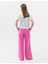 Kadın Pembe Elastik Belli Loose Fit Pantolon 50263029-VR167 4