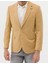 Erkek Sarı Ekstra Slim Fit Keten Karışımlı Blazer Ceket 50264619-VR044 6