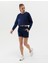 Kadın Lacivert Crop Top Sweatshirt 50263679-VR033 4