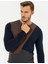 Erkek Lacivert Slim Fit Bisiklet Yaka Triko Kazak 50261154-VR033 2