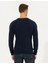 Erkek Lacivert Slim Fit Bisiklet Yaka Triko Kazak 50261154-VR033 5