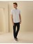 Erkek Lacivert Slim Fit Kanvas Çizgili Pantolon 50291518-VR033 1
