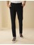 Erkek Lacivert Slim Fit Kanvas Çizgili Pantolon 50291518-VR033 2