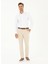 Erkek Bej Slim Fit Kanvas Çizgili Pantolon 50291518-VR011 1