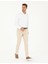 Erkek Bej Slim Fit Kanvas Çizgili Pantolon 50291518-VR011 3