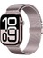 Apple Watch 10 46 mm Uyumlu Hasır Çelik Örgü Kordon Premium Paslanmaz Çelik Kayış Kilitli Toka 2