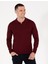 Erkek Kırmızı Slim Fit Polo Yaka Yün Karışımlı Basic Triko Kazak 50257322-VR030 1