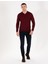 Erkek Kırmızı Slim Fit Polo Yaka Yün Karışımlı Basic Triko Kazak 50257322-VR030 4