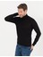 Erkek Siyah Slim Fit Balıkçı Yaka Yün Karışımlı Basic Triko Kazak 50257302-VR046 4