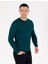 Erkek Yeşil Slim Fit Bisiklet Yaka Yün Karışımlı Basic Triko Kazak 50257301-VR054 1