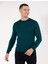 Erkek Yeşil Slim Fit Bisiklet Yaka Yün Karışımlı Basic Triko Kazak 50257301-VR054 4
