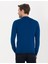 Erkek İndigo Slim Fit Bato Yaka Yün Karışımlı Basic Triko Kazak 50257311-VR106 5
