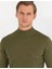 Erkek Açık Yeşil Slim Fit Yarım Balıkçı Yaka Yün Karışımlı Basic Triko Kazak 50257313-VR092 2