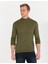 Erkek Açık Yeşil Slim Fit Yarım Balıkçı Yaka Yün Karışımlı Basic Triko Kazak 50257313-VR092 3