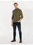 Erkek Açık Yeşil Slim Fit Yarım Balıkçı Yaka Yün Karışımlı Basic Triko Kazak 50257313-VR092 4