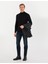 Erkek Siyah Slim Fit Yarım Balıkçı Yaka Yün Karışımlı Basic Triko Kazak 50257313-VR046 1