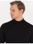 Erkek Siyah Slim Fit Yarım Balıkçı Yaka Yün Karışımlı Basic Triko Kazak 50257313-VR046 3