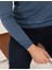 Erkek Mavi Slim Fit Bisiklet Yaka Yün Karışımlı Basic Triko Kazak 50257301-VR036 4