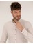Erkek Bej Slim Fit Uzun Kollu Gömlek 50266609-VR011 3
