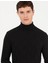 Erkek Siyah Slim Fit Balıkçı Yaka Triko Kazak 50259851-VR046 2