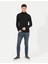 Erkek Siyah Slim Fit Balıkçı Yaka Triko Kazak 50259851-VR046 4