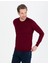 Erkek Kırmızı Slim Fit Bisiklet Yaka Yün Karışımlı Basic Triko Kazak 50257301-VR030 2