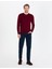 Erkek Kırmızı Slim Fit Bisiklet Yaka Yün Karışımlı Basic Triko Kazak 50257301-VR030 4