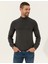 Erkek Gri Melanj Slim Fit Yarım Balıkçı Yaka Triko Kazak 50241465-VR086 3