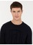 Erkek Lacivert Slim Fit Bisiklet Yaka Triko Kazak 50240607-VR033 2