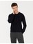 Erkek Lacivert Slim Fit Bisiklet Yaka Triko Kazak 50240607-VR033 3