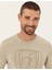 Erkek Kum Melanj Slim Fit Bisiklet Yaka Triko Kazak 50240607-VR123 2