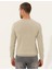 Erkek Kum Melanj Slim Fit Bisiklet Yaka Triko Kazak 50240607-VR123 5
