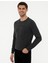 Erkek Gri Melanj Slim Fit Kazak 50240607-VR086 3