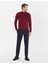 Erkek Bordo Slim Fit Yarım Balıkçı Yaka Triko Kazak 50261367-VR014 3