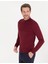 Erkek Bordo Slim Fit Yarım Balıkçı Yaka Triko Kazak 50261367-VR014 4