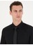 Erkek Siyah Slim Fit Uzun Kollu Basic Gömlek 50277147-VR046 2