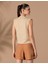 Kadın Bej Regular Fit Kolsuz Bluz 50262561-VR011 5