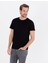 Erkek Siyah Slim Fit Basic Tişört 50267073-VR046 1