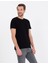 Erkek Siyah Slim Fit Basic Tişört 50267073-VR046 3