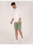 Erkek Haki Comfort Fit Kargo Cepli Bermuda Şort 50264881-VR027 3