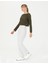 Kadın Beyaz High Waist Flare Fit Jean Pantolon 50273785-VR013 3