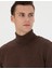 Erkek Kahverengi Slim Fit Balıkçı Yaka Basic Triko Kazak 50276162-VR158 2