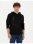 Erkek Siyah Regular Fit Kapüşonlu Sweatshirt 50272825-VR046 3