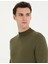 Erkek Koyu Haki Slim Fit Yarım Balıkçı Yaka Basic Triko Kazak 50276161-VR111 2